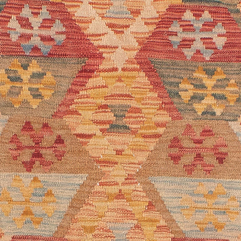 Tapis de couloir Tapis Kelim - Splash - 390 x 76 cm - rouge clair