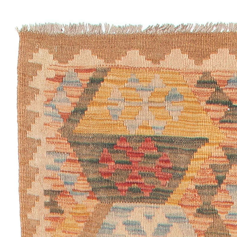 Tapis de couloir Tapis Kelim - Splash - 390 x 76 cm - rouge clair