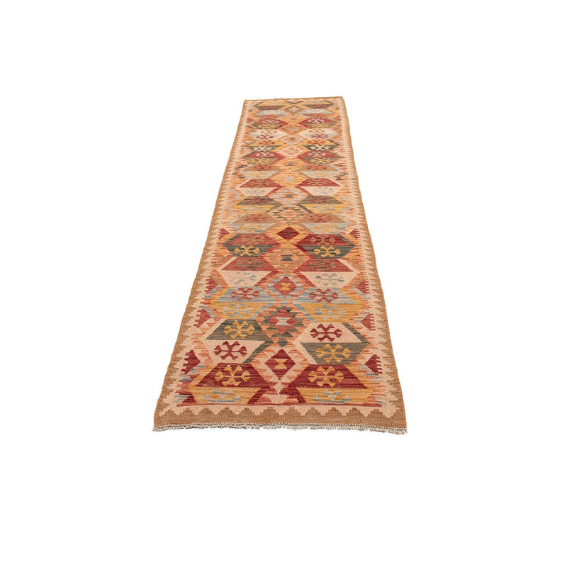 Tapis de couloir Tapis Kelim - Splash - 390 x 76 cm - rouge clair