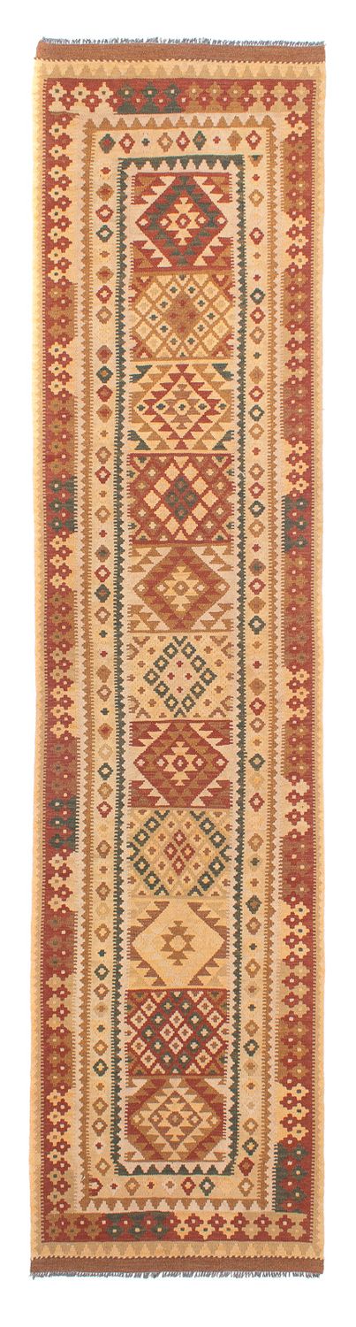 Tapis de couloir Tapis Kelim - Splash - 371 x 88 cm - multicolore