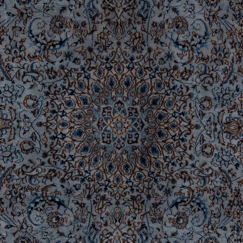 Tapis persan - Nain - 296 x 200 cm - bleu de mer