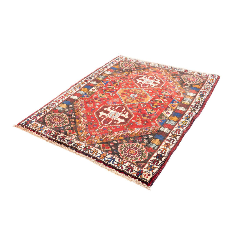Tapis persan - Nomadic - 150 x 120 cm - rouge foncé
