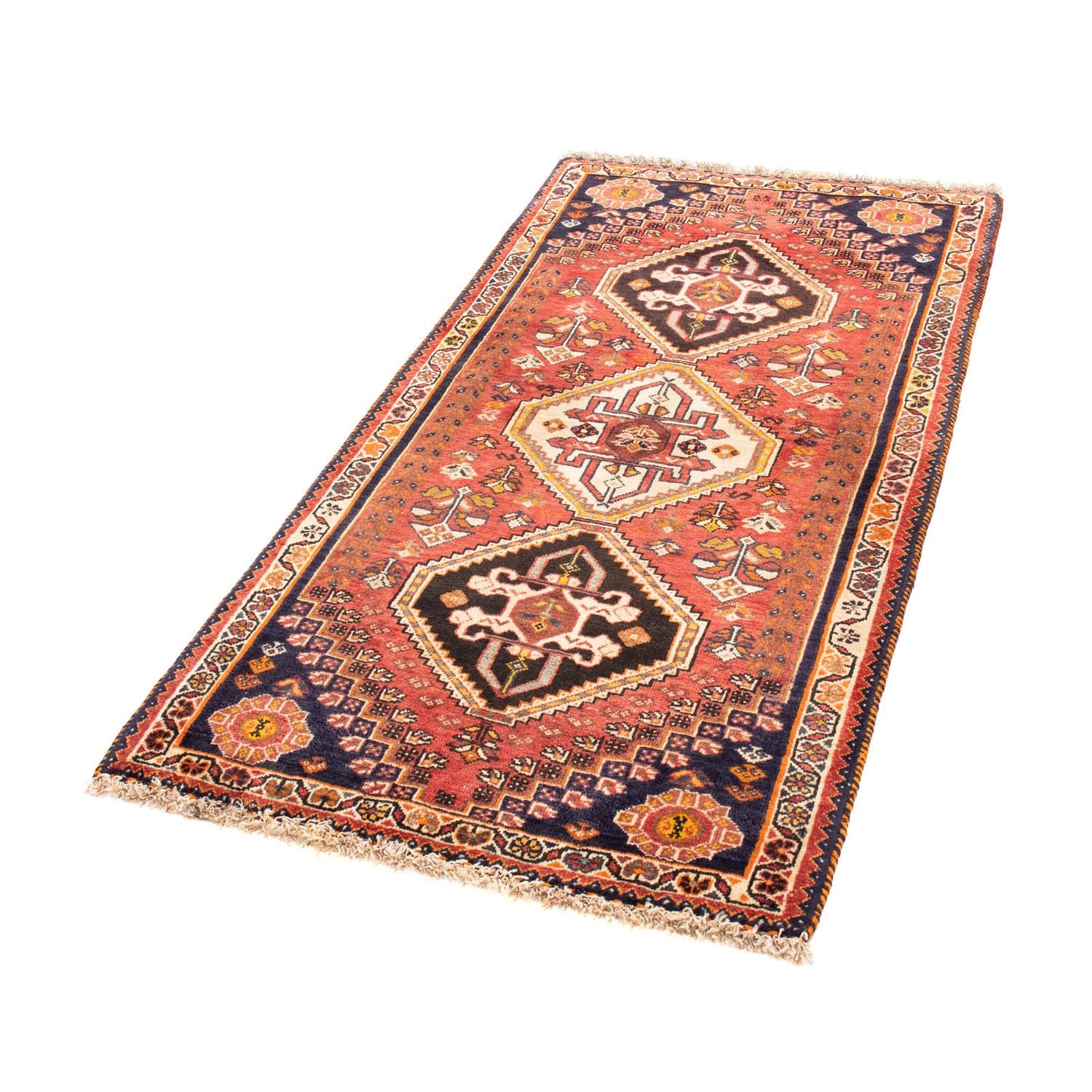 Tapis persan - Nomadic - 153 x 80 cm - rouge foncé
