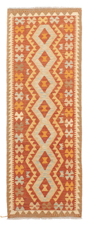 Tapis de couloir Tapis Kelim - Splash - 200 x 62 cm - rouille