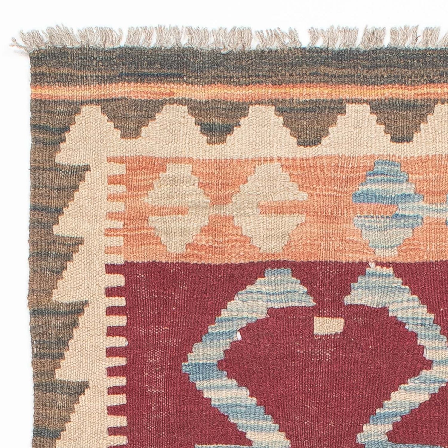 Tapis de couloir Tapis Kelim - Splash - 203 x 69 cm - multicolore