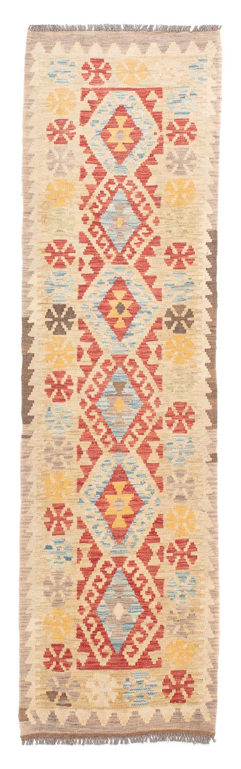 Tapis de couloir Tapis Kelim - Splash - 199 x 53 cm - multicolore