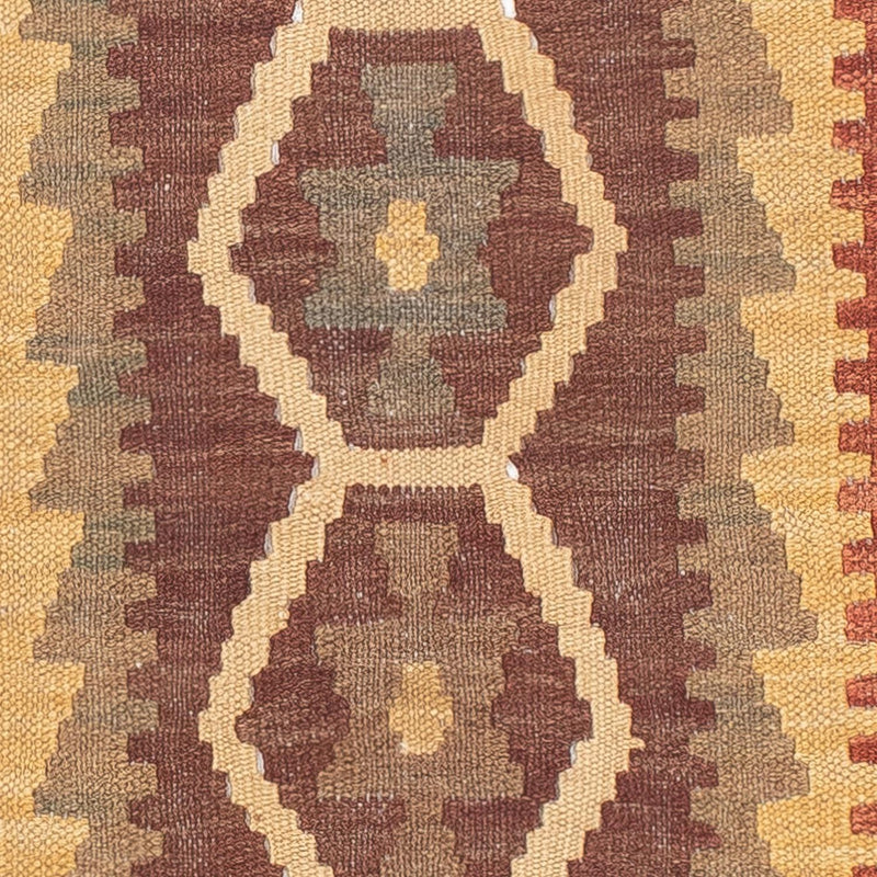 Tapis de couloir Tapis Kelim - Splash - 201 x 67 cm - multicolore