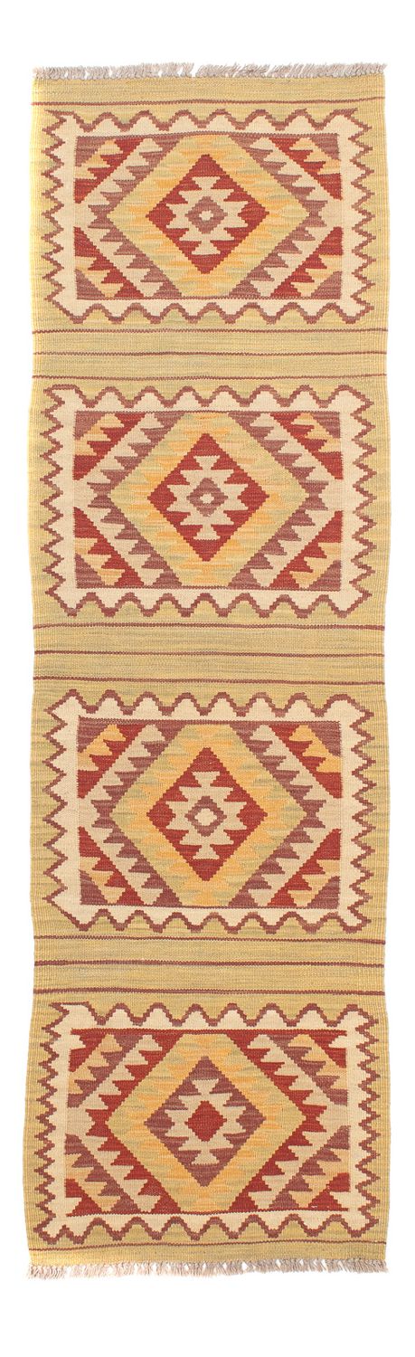 Tapis de couloir Tapis Kelim - Splash - 201 x 54 cm - multicolore
