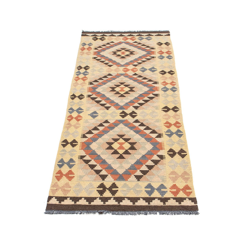 Kelim Teppich - Splash 198 x 63 cm - beige