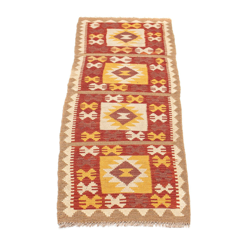 Tapis de couloir Tapis Kelim - Splash - 195 x 50 cm - multicolore