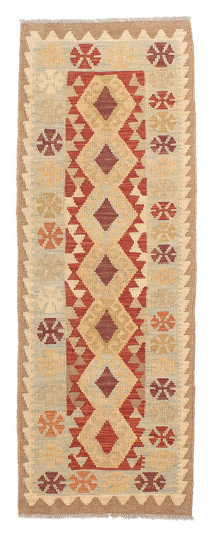 Tapis de couloir Tapis Kelim - Splash - 191 x 60 cm - marron clair