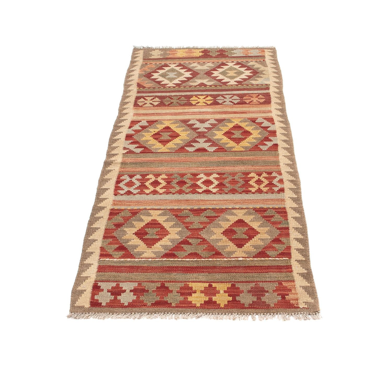 Tapis de couloir Tapis Kelim - Splash - 186 x 71 cm - multicolore