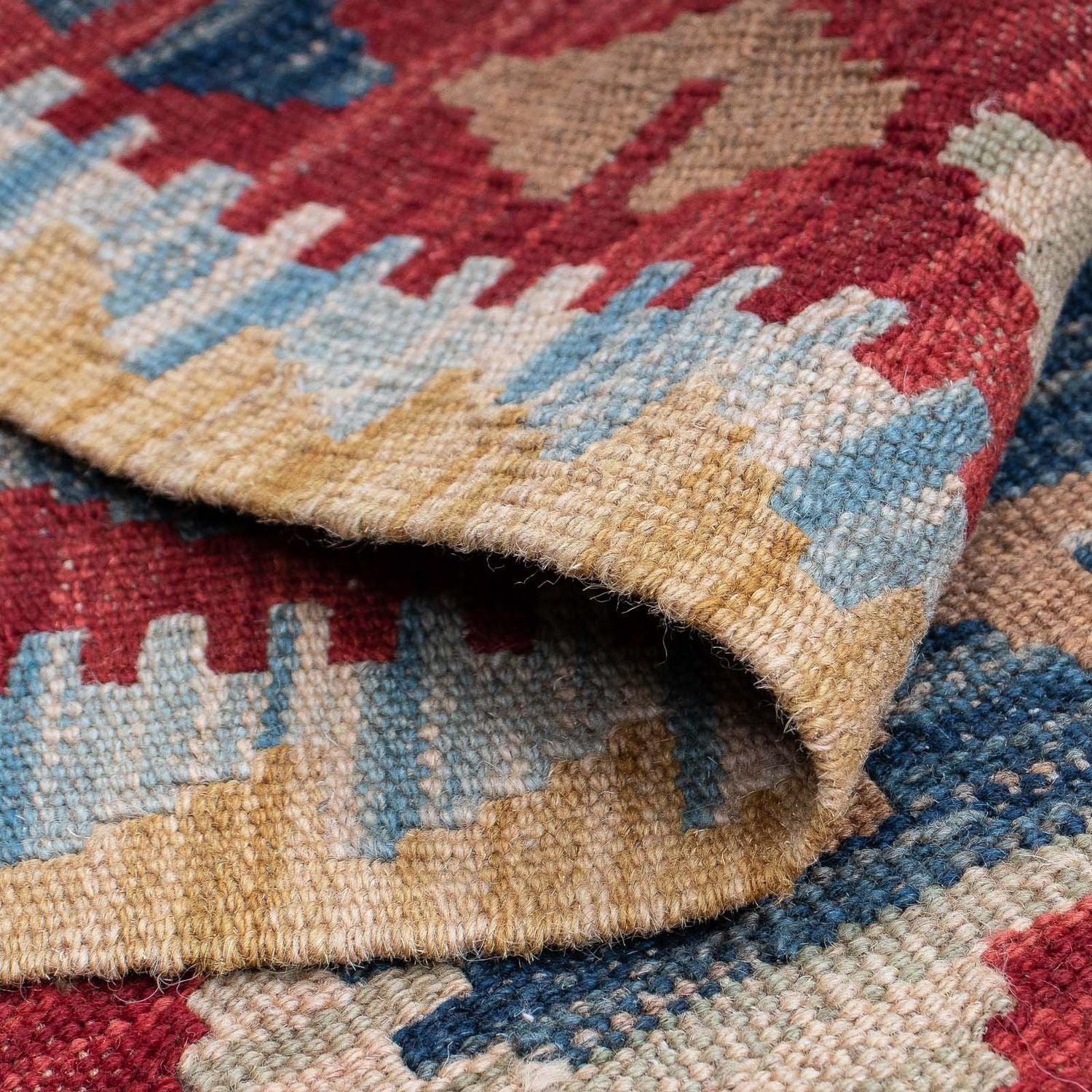 Tapis de couloir Tapis Kelim - Splash - 214 x 63 cm - multicolore