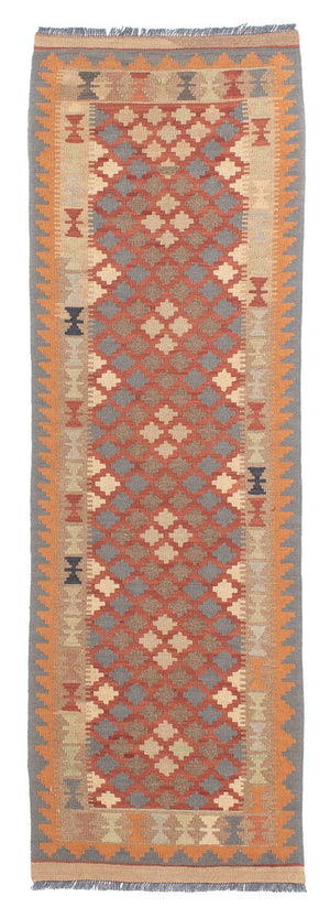 Tapis de couloir Tapis Kelim - Splash - 199 x 57 cm - multicolore