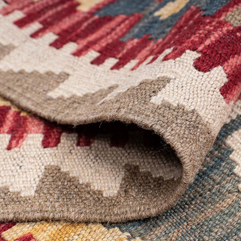 Tapis de couloir Tapis Kelim - Splash - 211 x 63 cm - multicolore