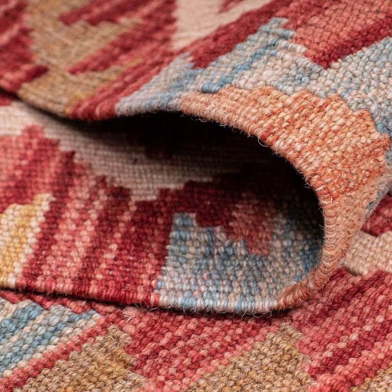 Tapis de couloir Tapis Kelim - Splash - 384 x 75 cm - rouge