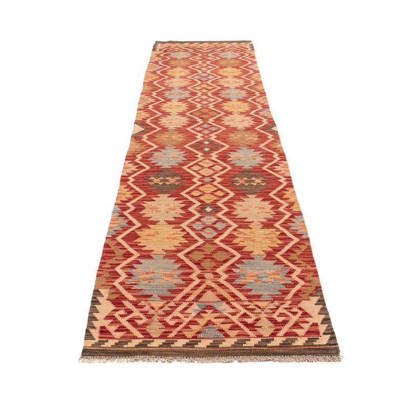 Tapis de couloir Tapis Kelim - Splash - 384 x 75 cm - rouge