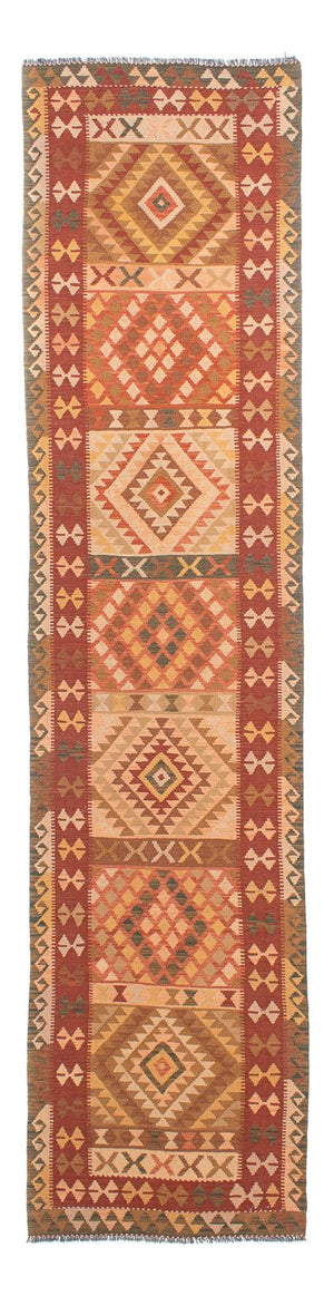 Tapis de couloir Tapis Kelim - Splash - 397 x 95 cm - multicolore