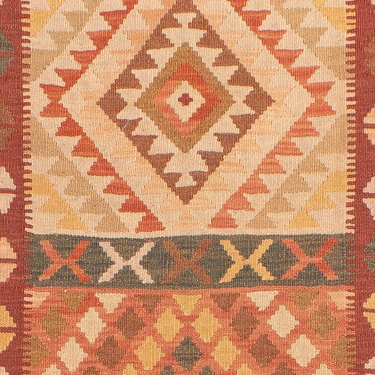 Tapis de couloir Tapis Kelim - Splash - 397 x 95 cm - multicolore