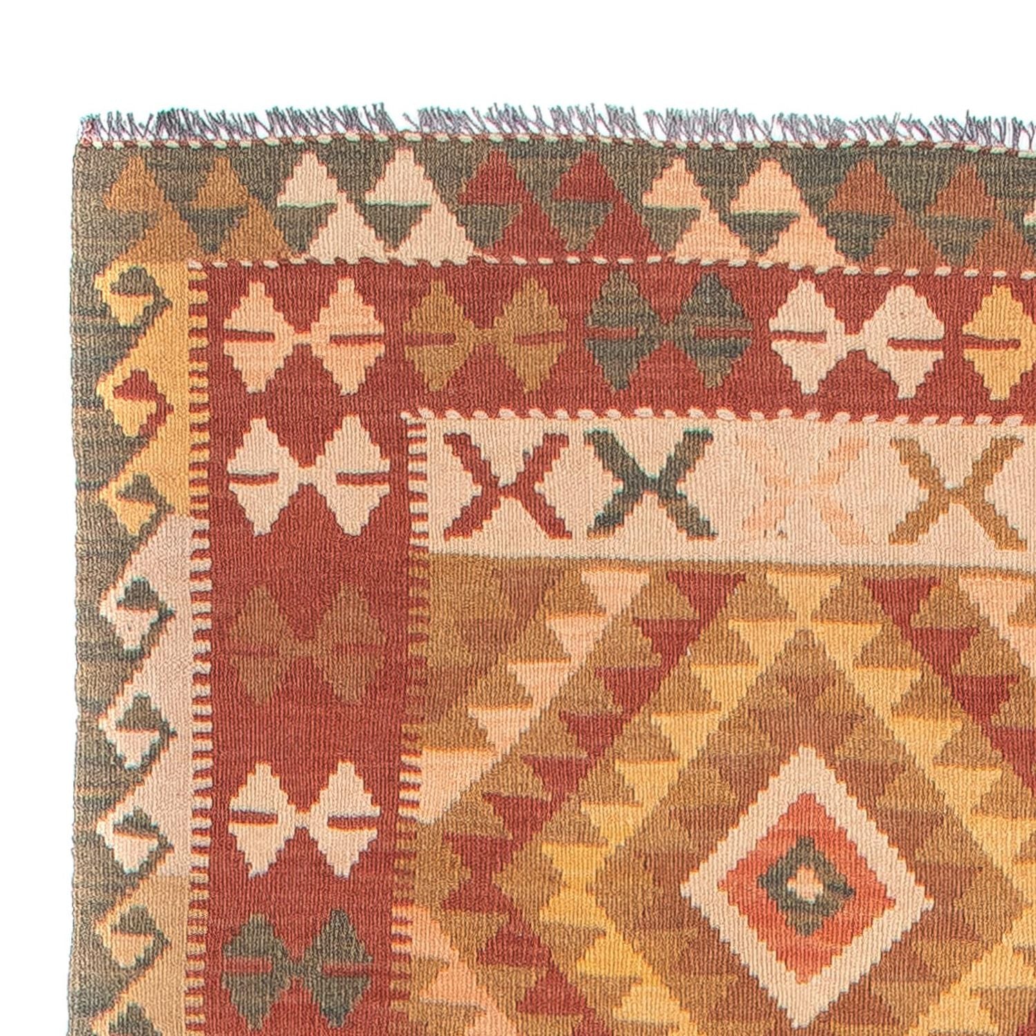 Tapis de couloir Tapis Kelim - Splash - 397 x 95 cm - multicolore