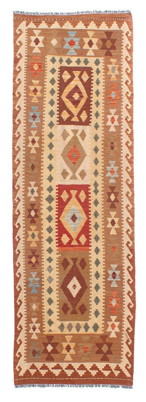 Tapis de couloir Tapis Kelim - Splash - 254 x 81 cm - multicolore