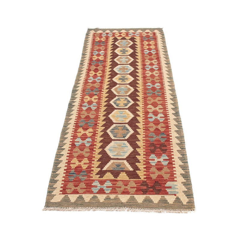 Tapis de couloir Tapis Kelim - Splash - 198 x 64 cm - multicolore