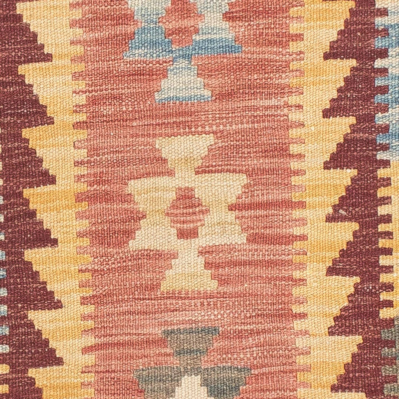 Tapis de couloir Tapis Kelim - Splash - 200 x 65 cm - rouge clair
