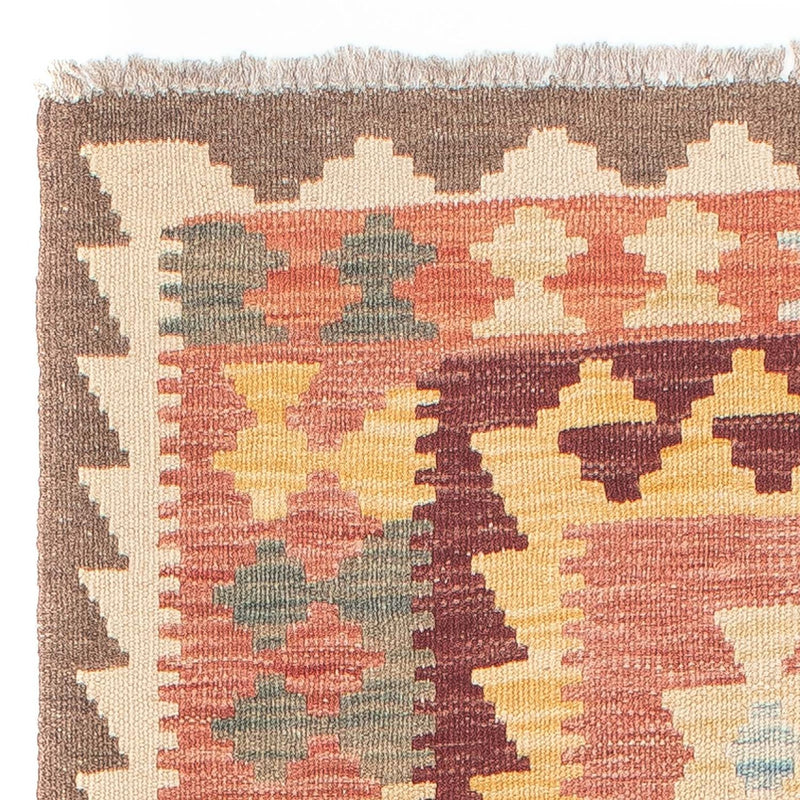 Tapis de couloir Tapis Kelim - Splash - 200 x 65 cm - rouge clair
