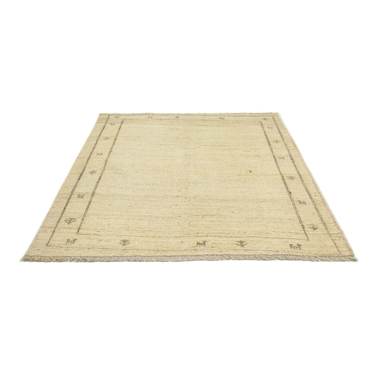 Tapis Gabbeh - Persan - 191 x 150 cm - beige