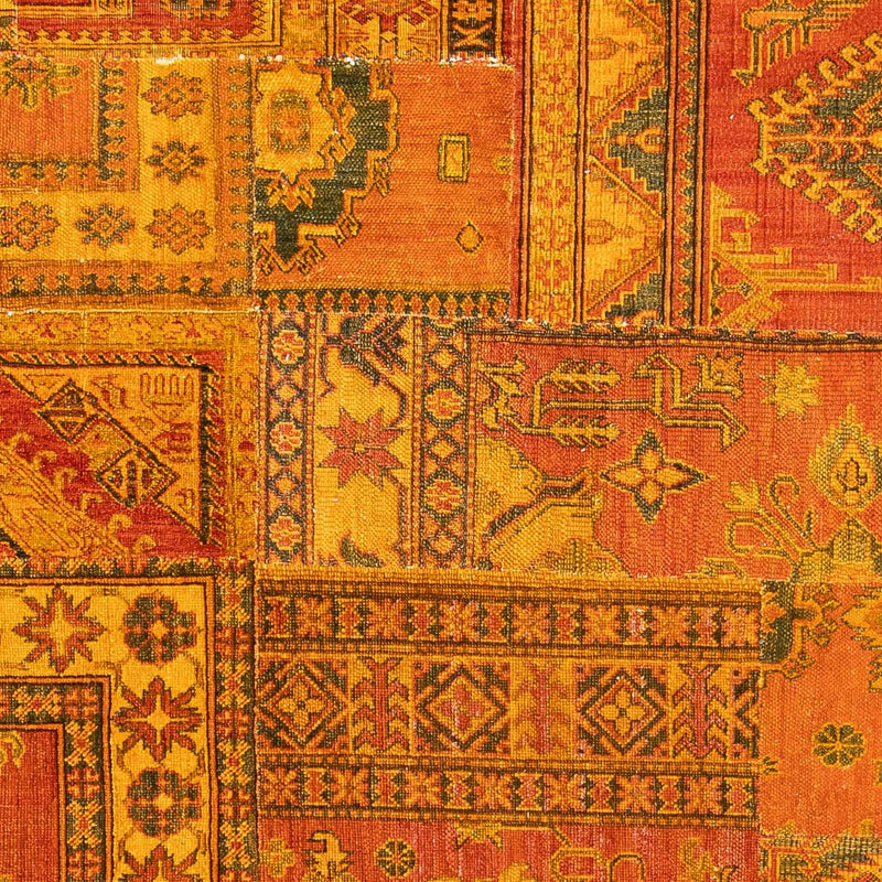 Tapis patchwork - 295 x 239 cm - marron