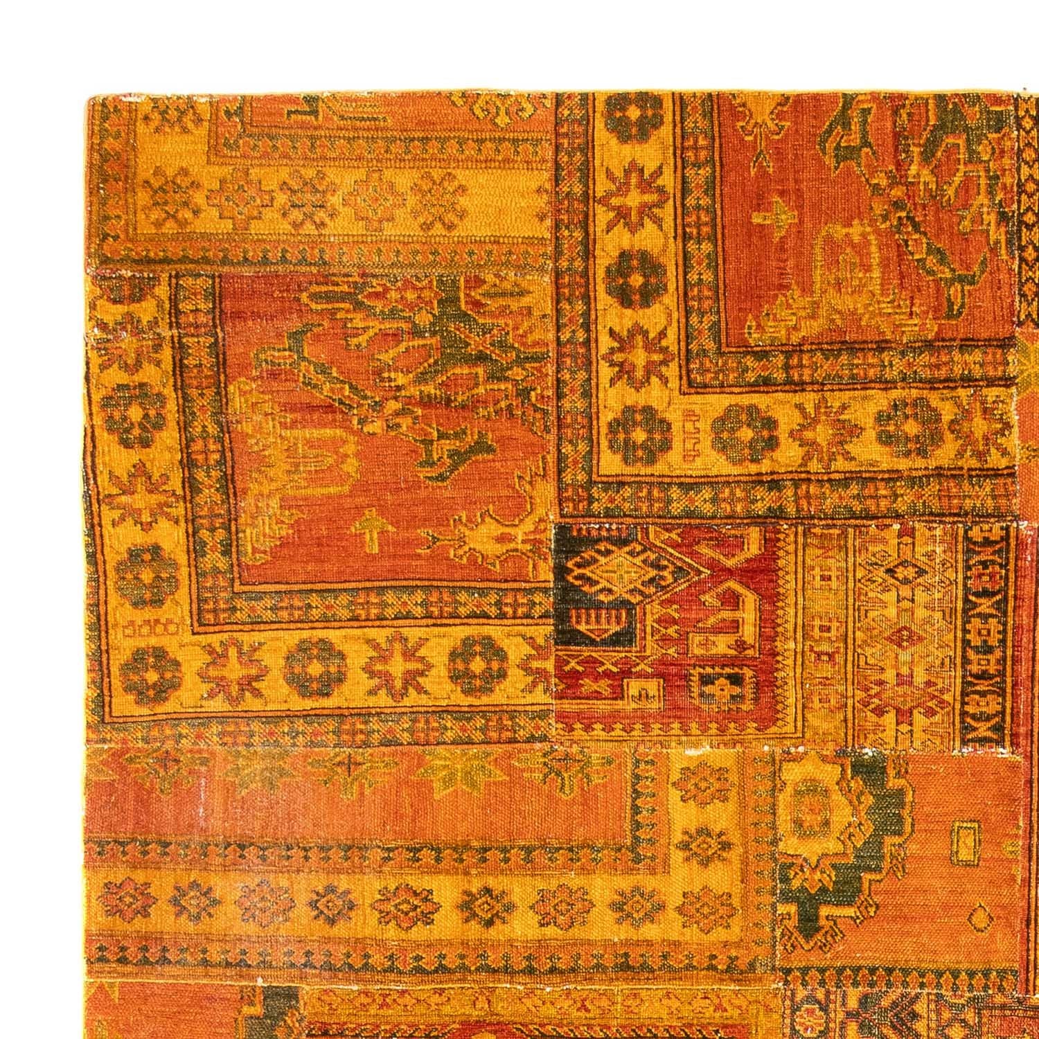 Tapis patchwork - 295 x 239 cm - marron