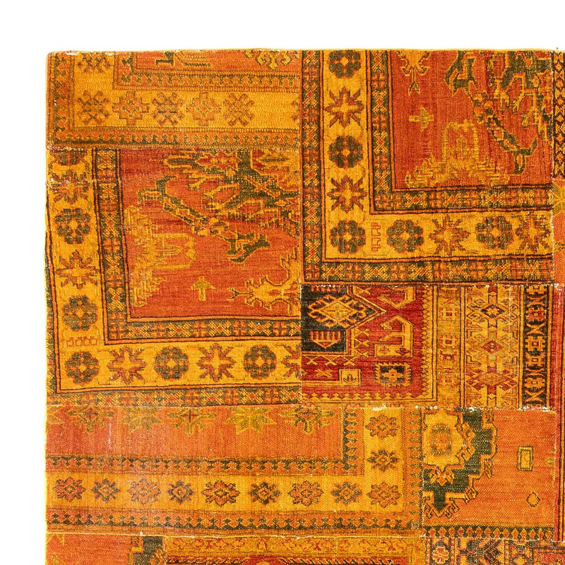 Tapis patchwork - 295 x 239 cm - marron