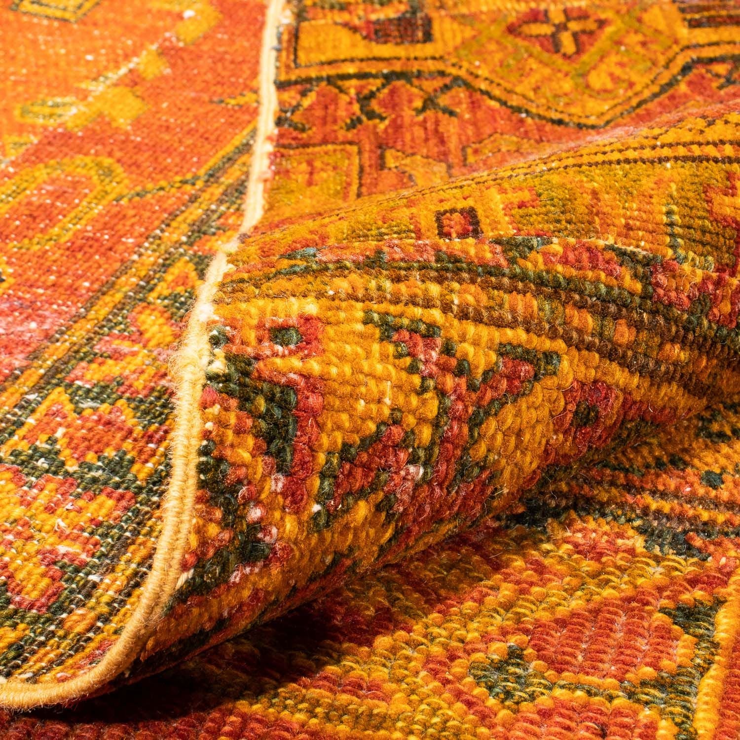 Tapis patchwork - 295 x 239 cm - marron