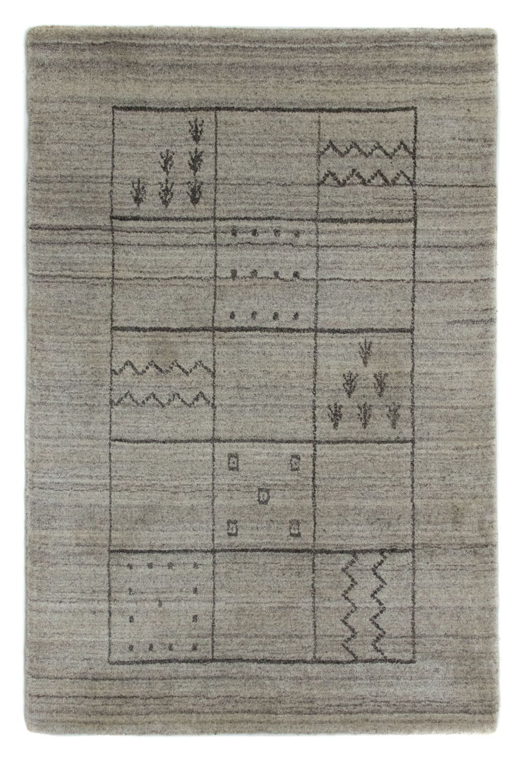 Tapis vintage - 90 x 60 cm - argent