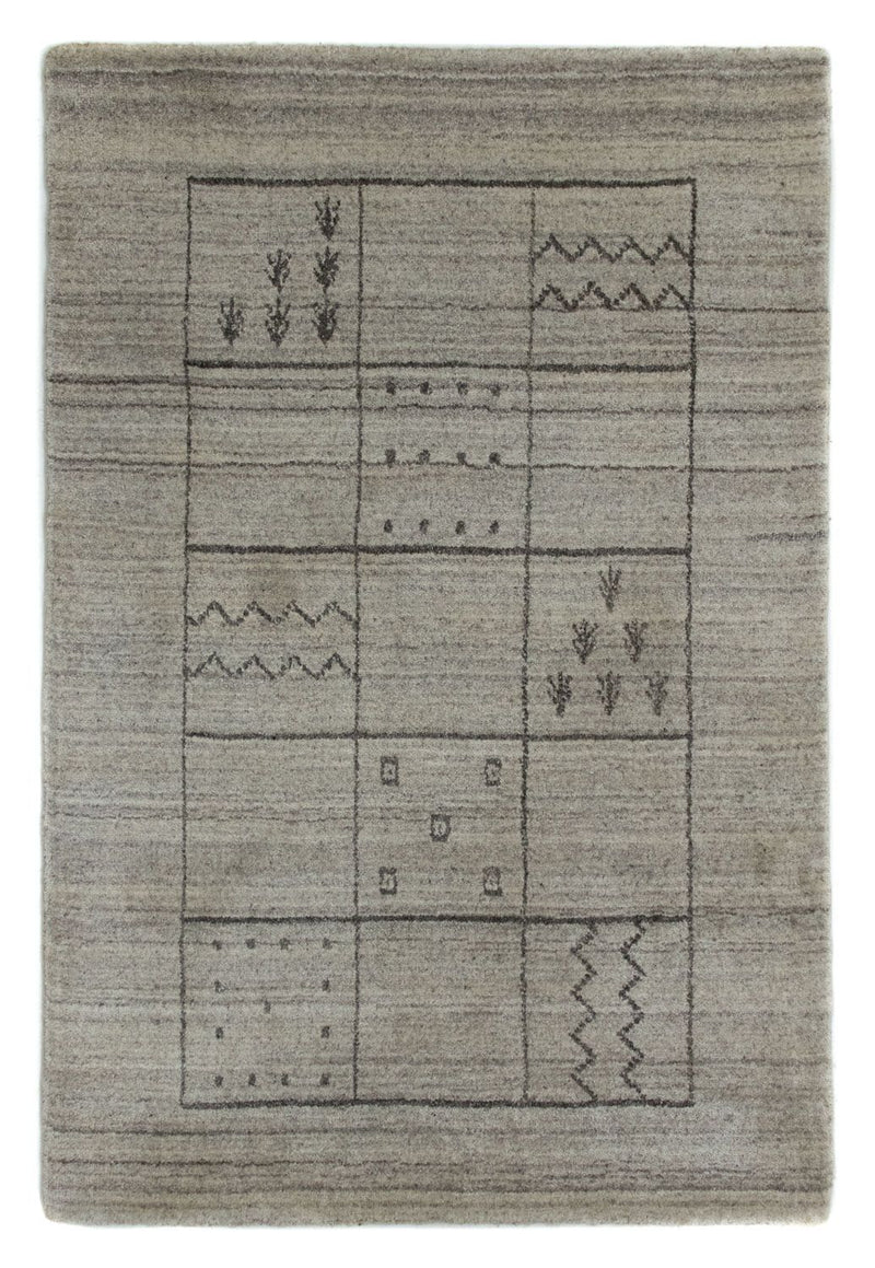 Tapis vintage - 90 x 60 cm - argent