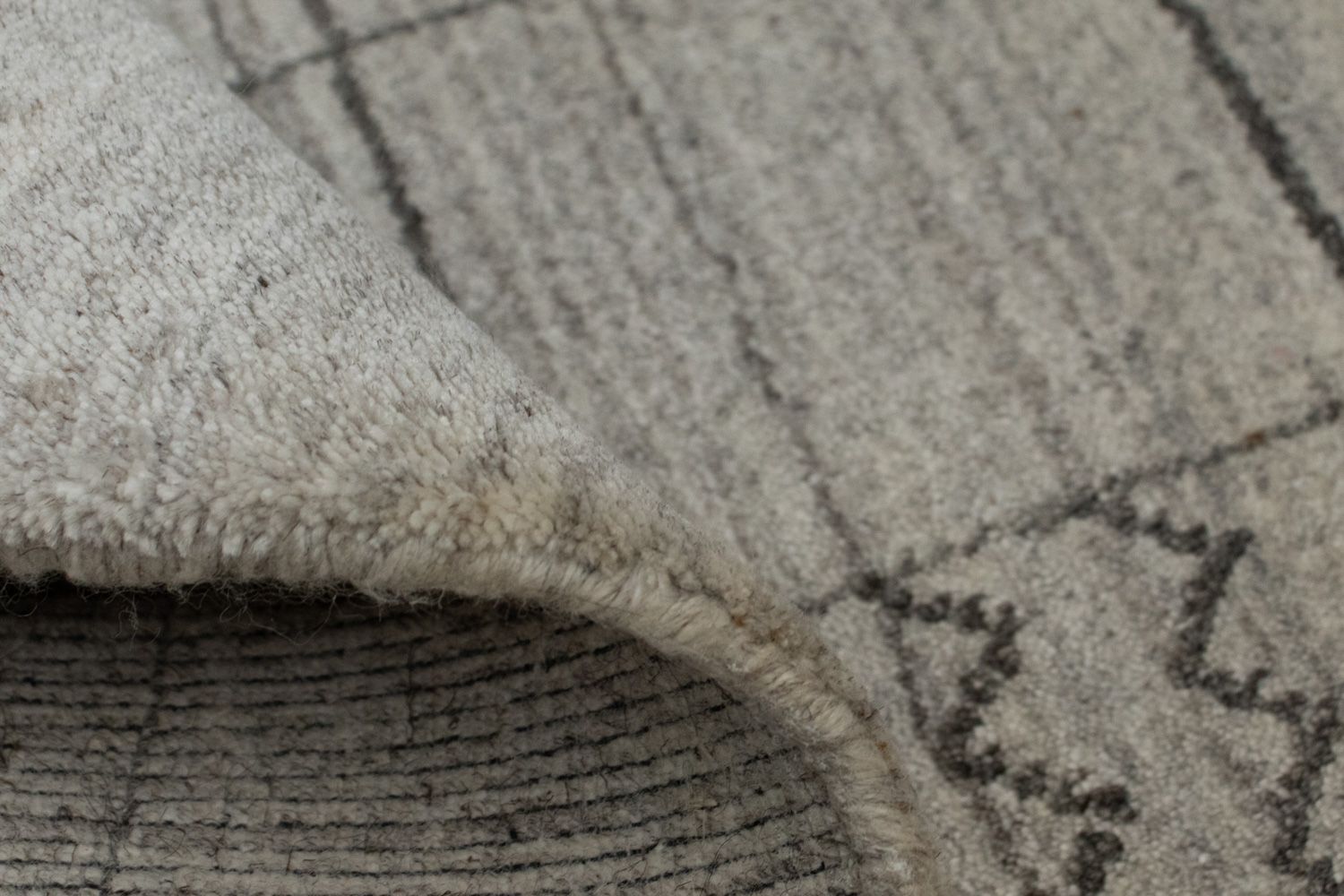 Tapis vintage - 90 x 60 cm - argent