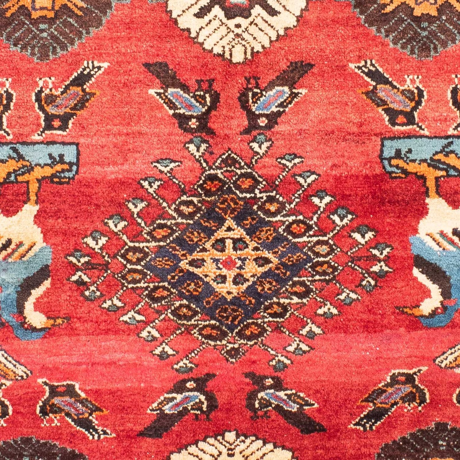 Tapis persan - Nomadic - 168 x 112 cm - rouge foncé