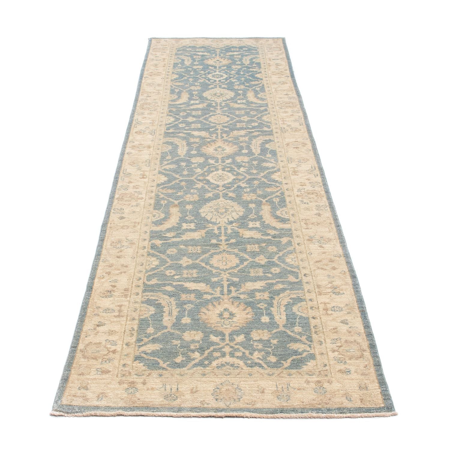 Tapis de couloir Tapis Ziegler - 300 x 80 cm - bleu clair