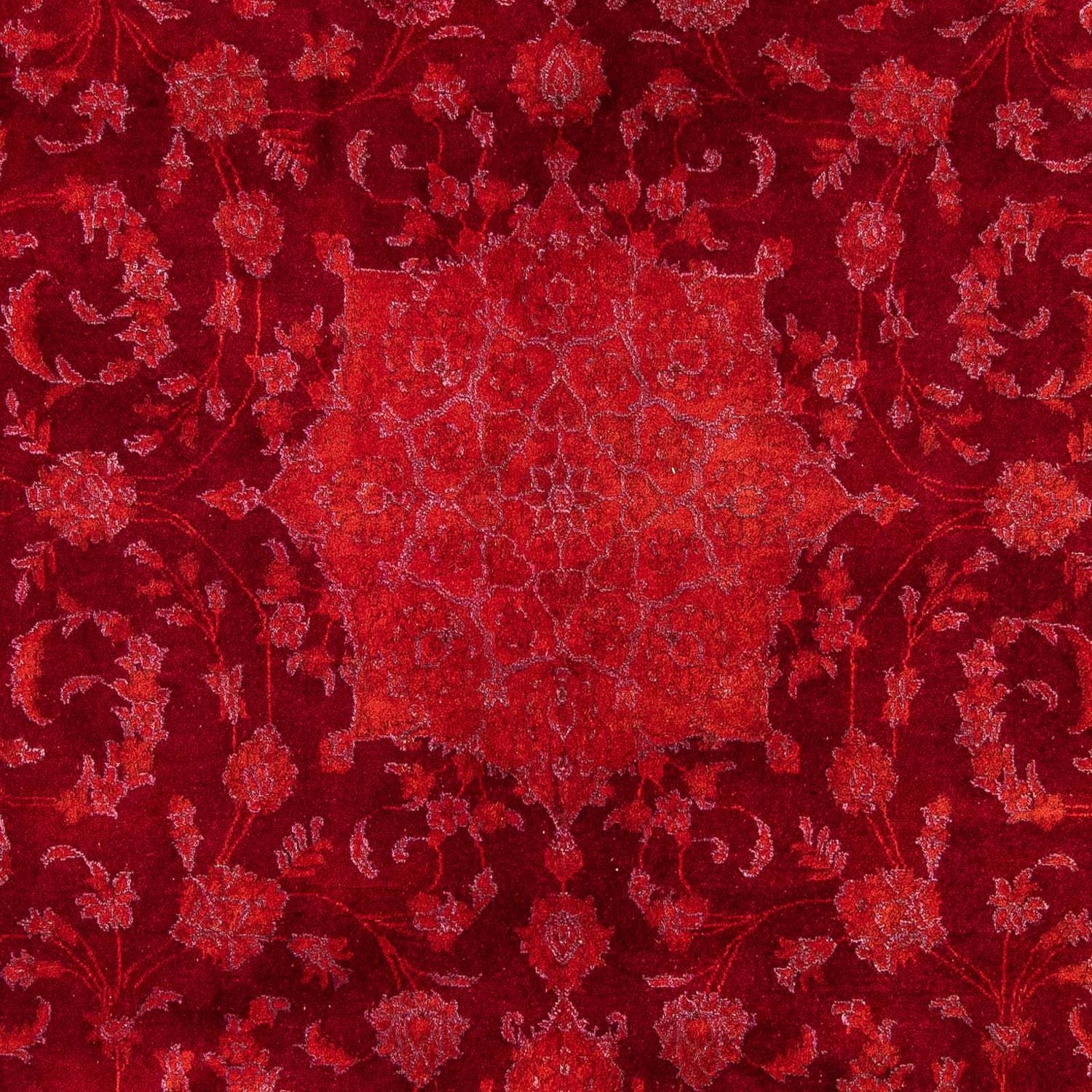 Tapis persan - Nain - 288 x 195 cm - rouge foncé