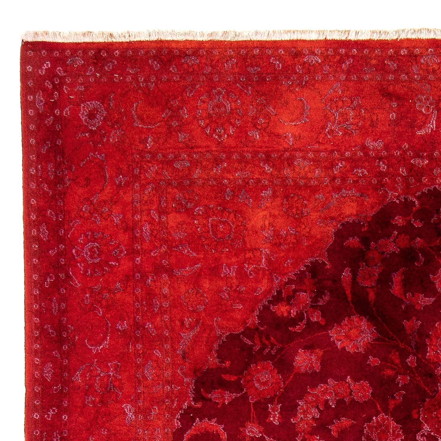 Tapis persan - Nain - 288 x 195 cm - rouge foncé