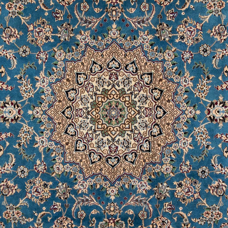 Tapis persan - Nain - 296 x 197 cm - bleu