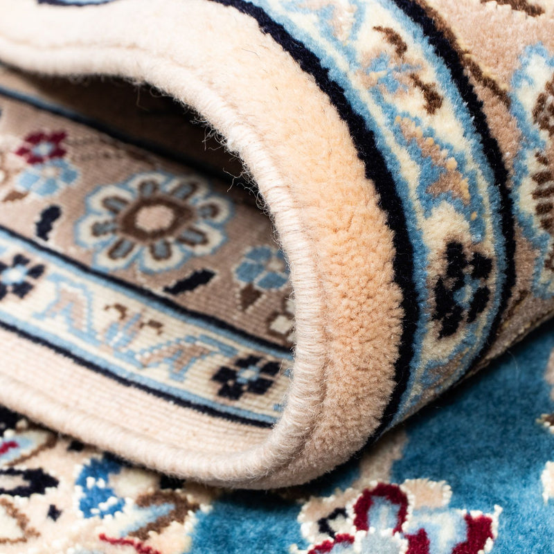 Tapis persan - Nain - 296 x 197 cm - bleu