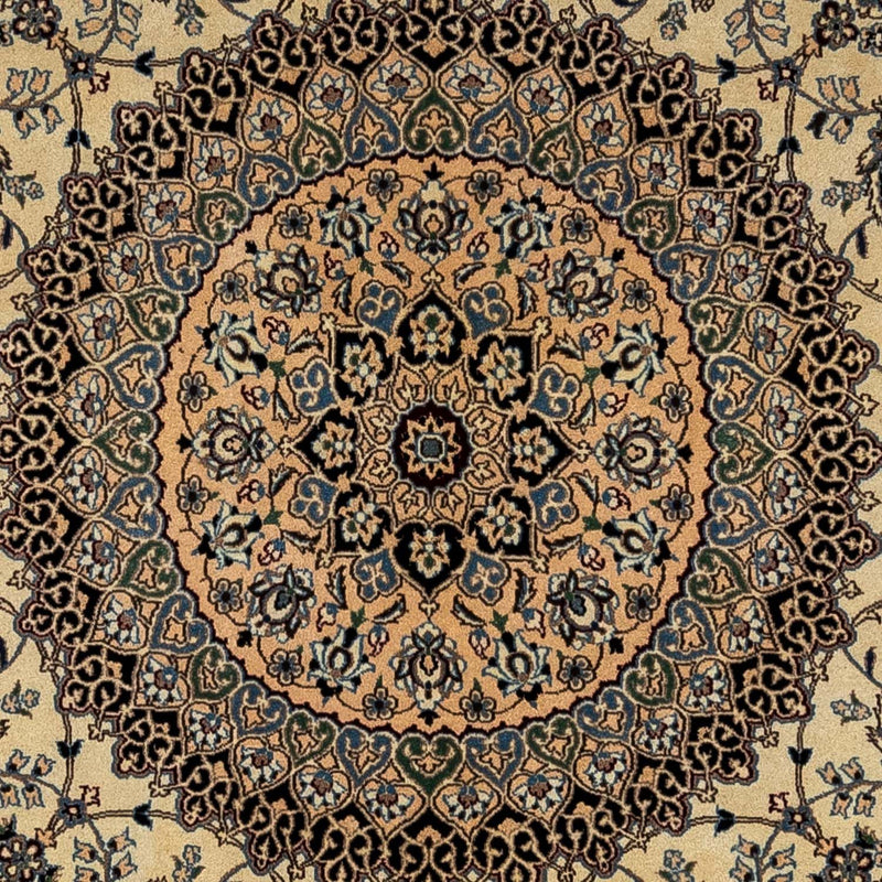 Tapis persan - Nain carré  - 307 x 296 cm - beige