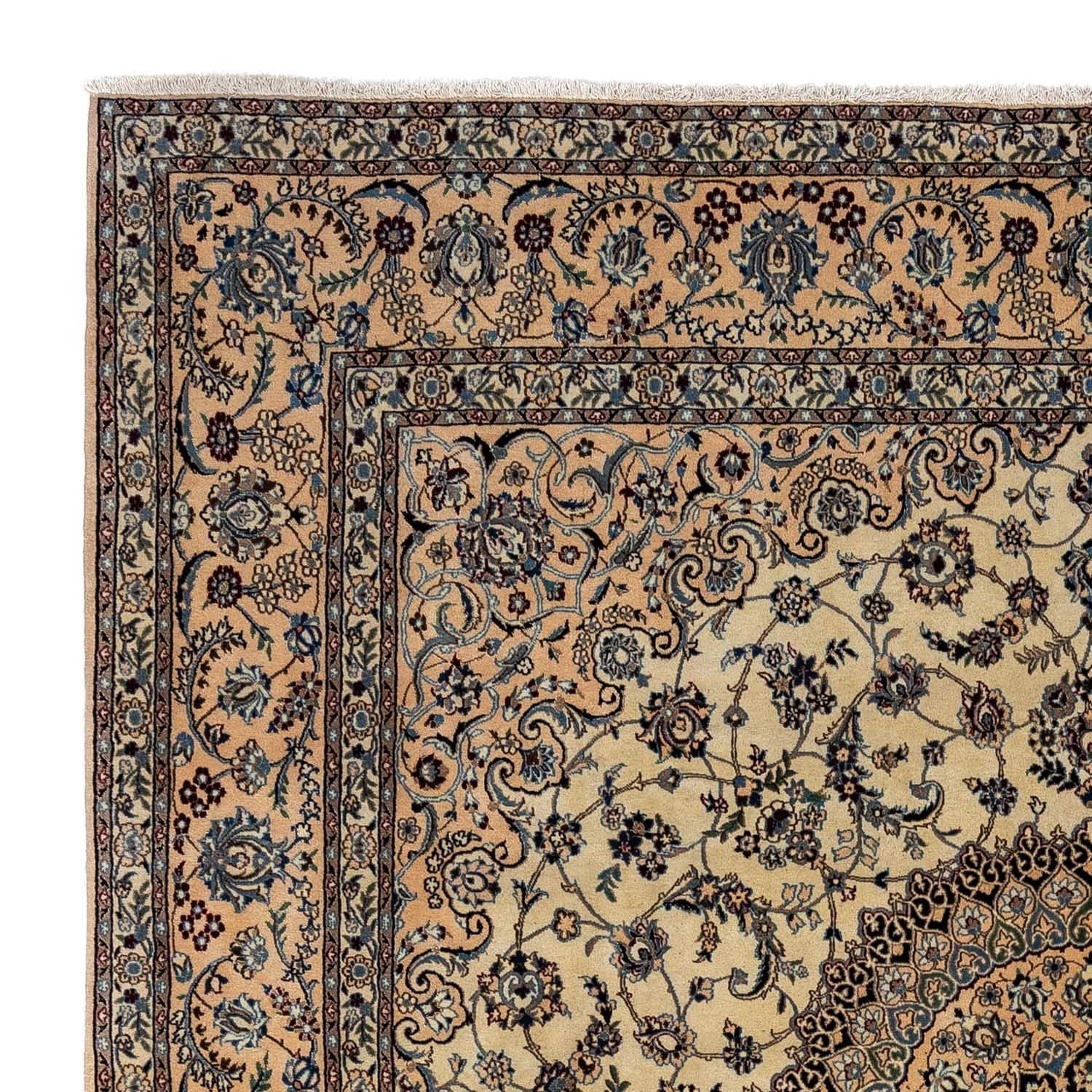 Tapis persan - Nain carré  - 307 x 296 cm - beige