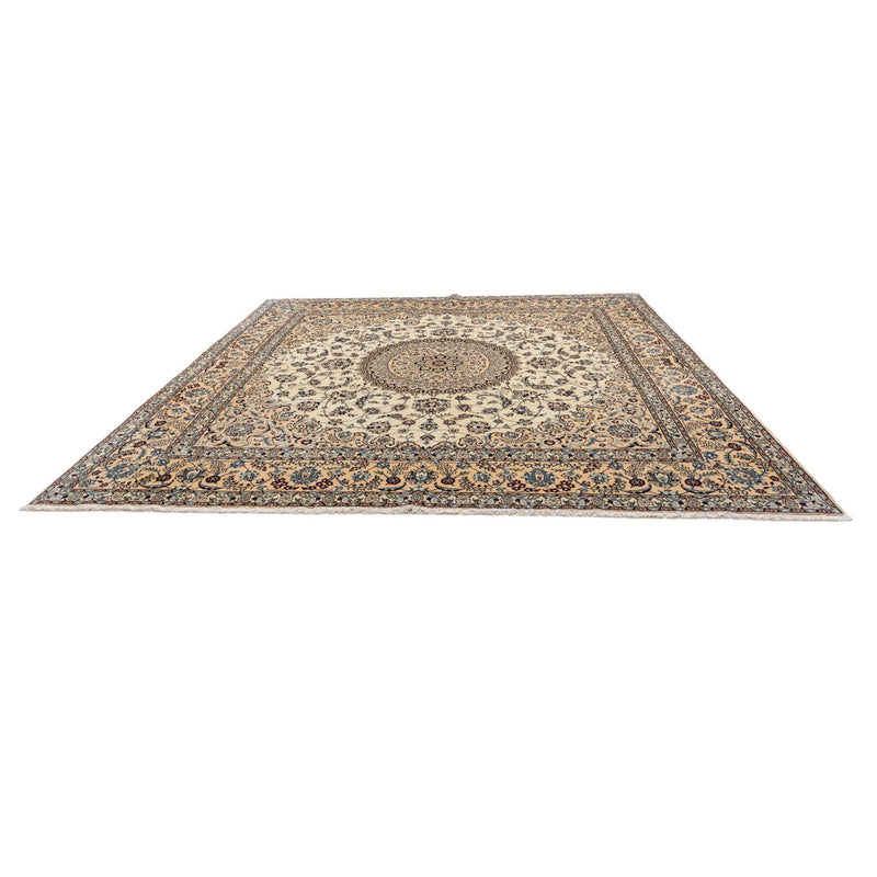 Tapis persan - Nain carré  - 307 x 296 cm - beige