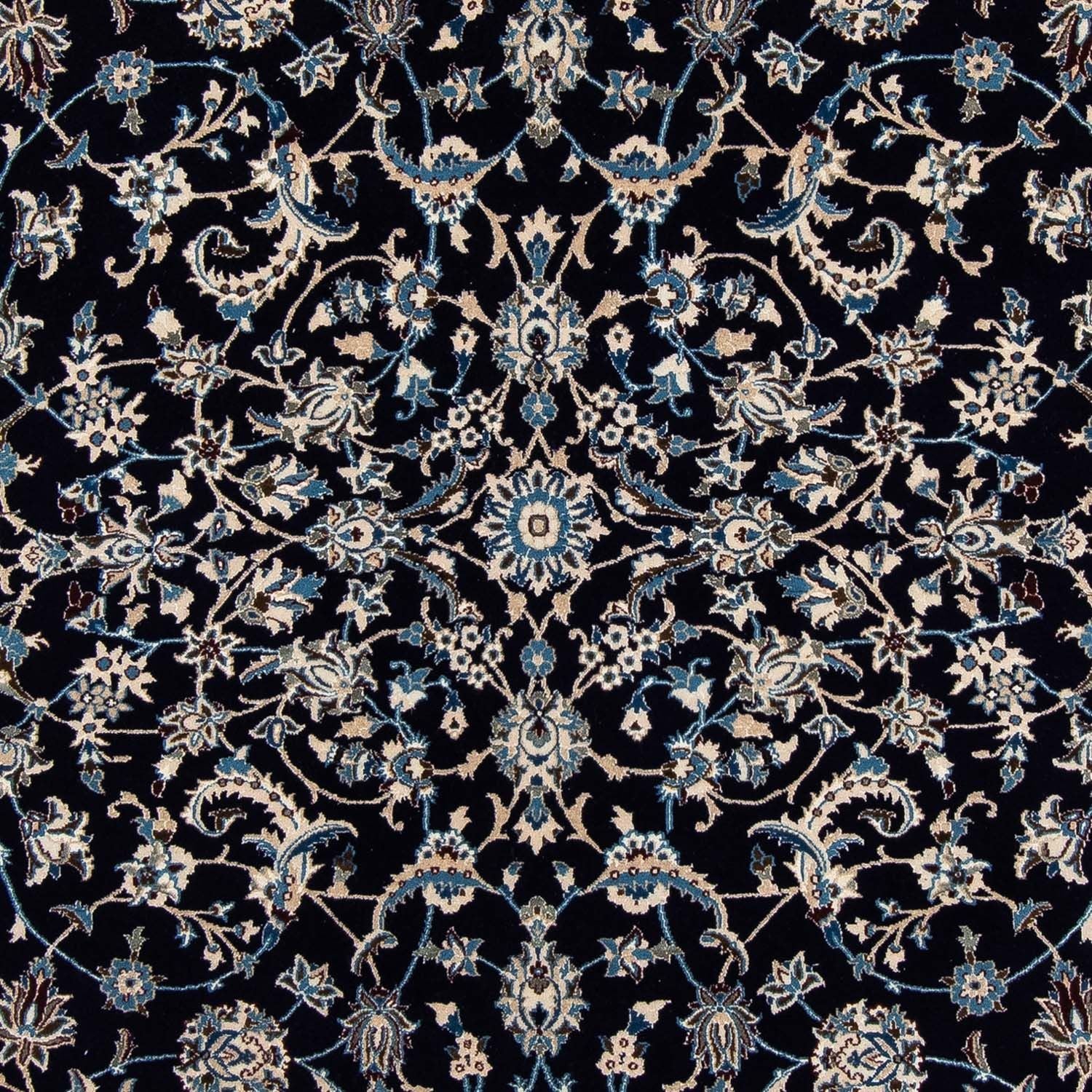 Tapis persan - Nain - 295 x 199 cm - bleu foncé
