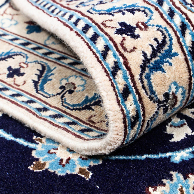 Tapis persan - Nain - 295 x 199 cm - bleu foncé