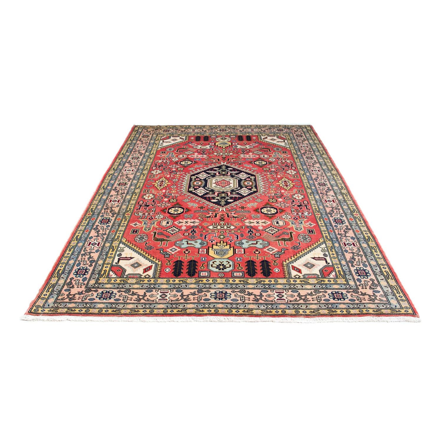 Tapis persan - Nain - 241 x 168 cm - rouge clair