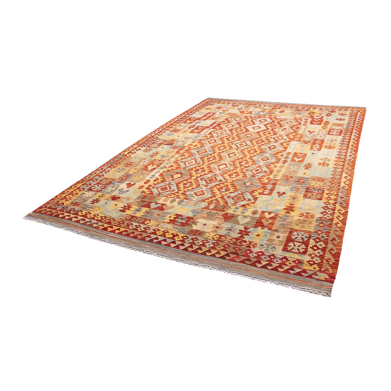 Tapis Kelim - Splash - 311 x 210 cm - multicolore