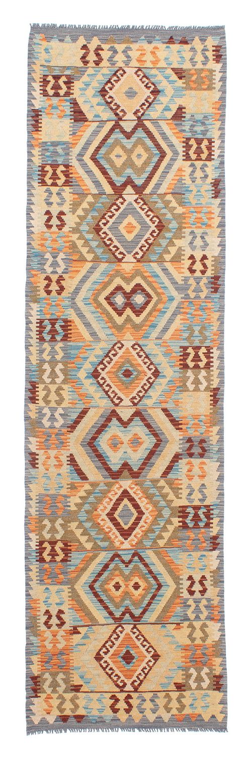 Tapis de couloir Tapis Kelim - Splash - 293 x 83 cm - multicolore